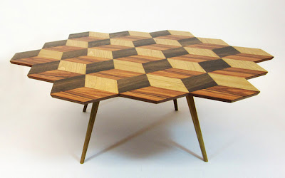 The CUBE Collection W op art table
