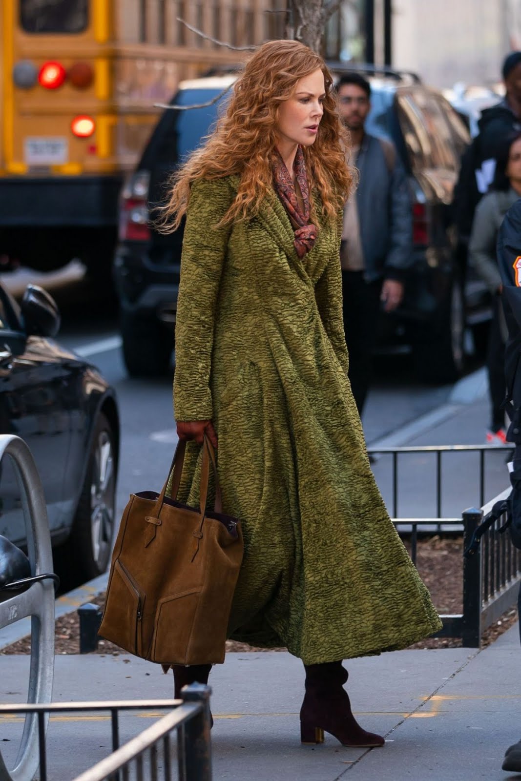 Nicole Kidman Filming On Location For The Undoing In New York City