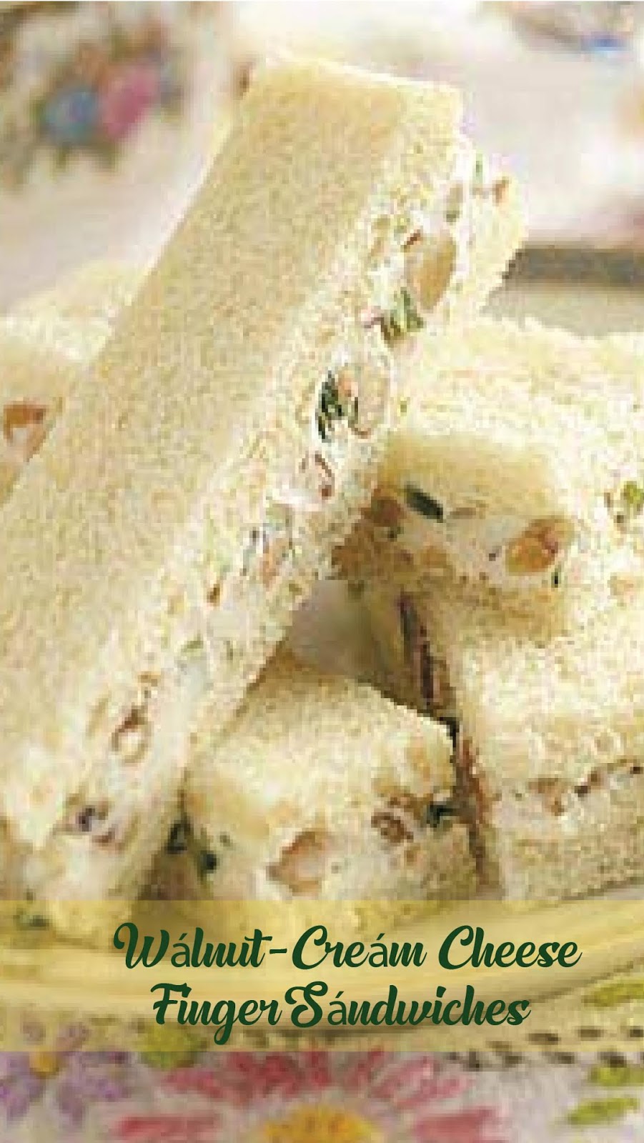 WálnutCreám Cheese Finger Sándwiches Recipe Spesial Food