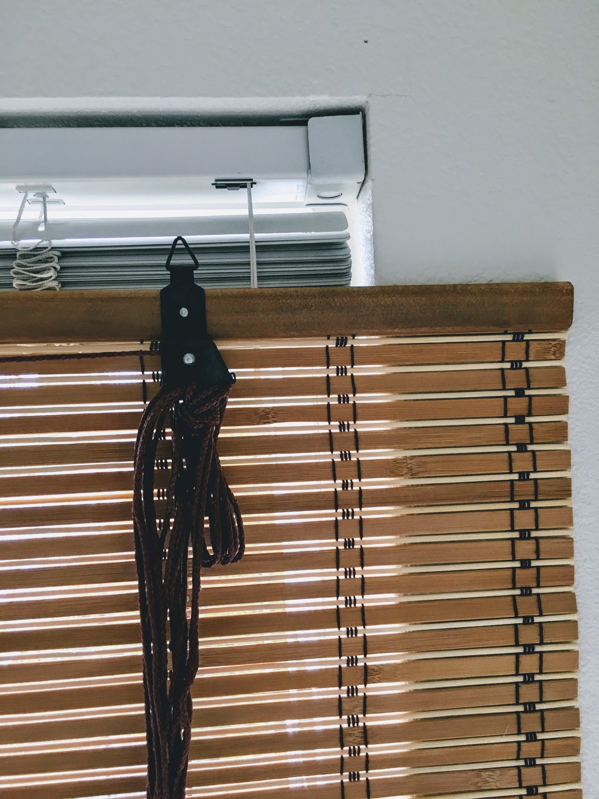DIY rollup bamboo blinds