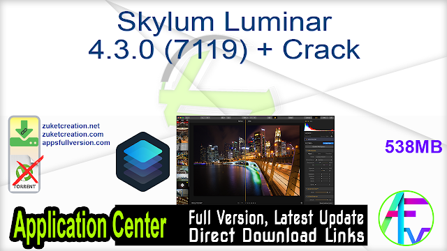 Skylum Luminar 4.3.0 (7119) + Crack