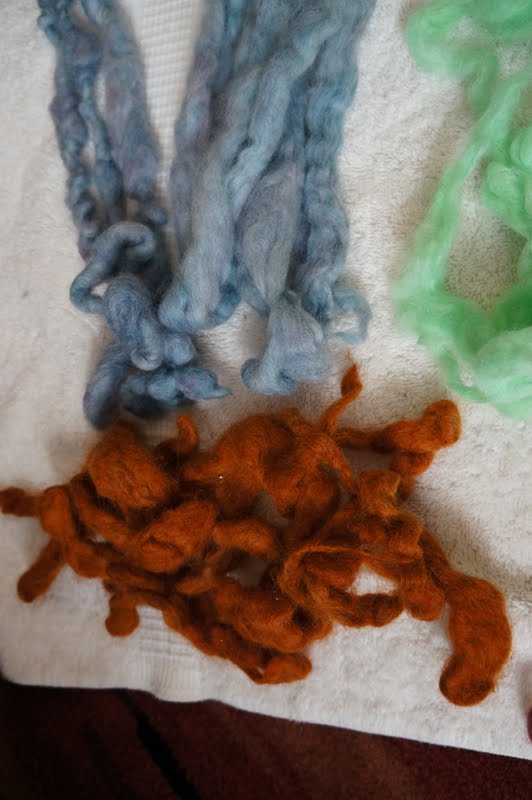 Ginger Wilson Dyeing wool roving with Koolaid