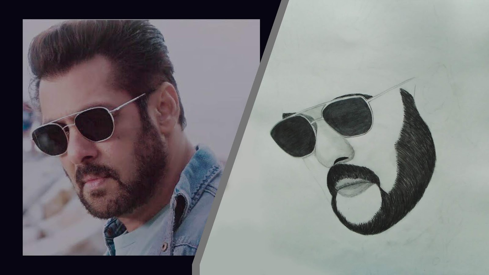 How to draw Salman Khan sketch step by step video? Salman Khan Dabangg