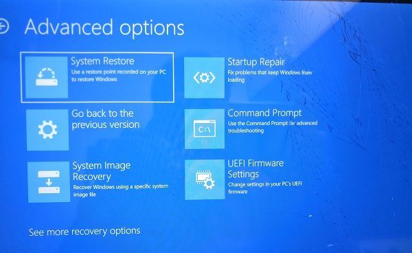Windows 10의 UEFI 펌웨어 설정