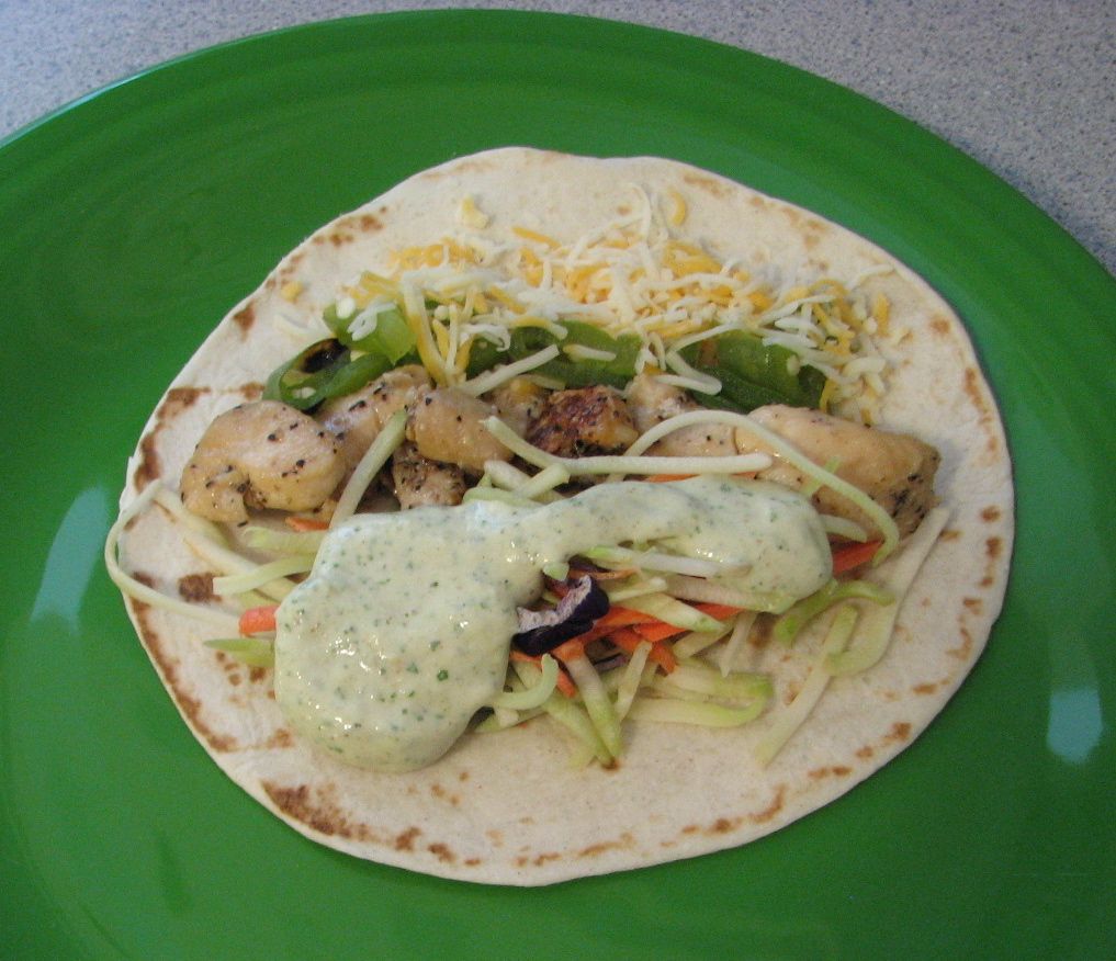Shel's Kitchen Chicken Tacos with Cilantro Cream Sauce