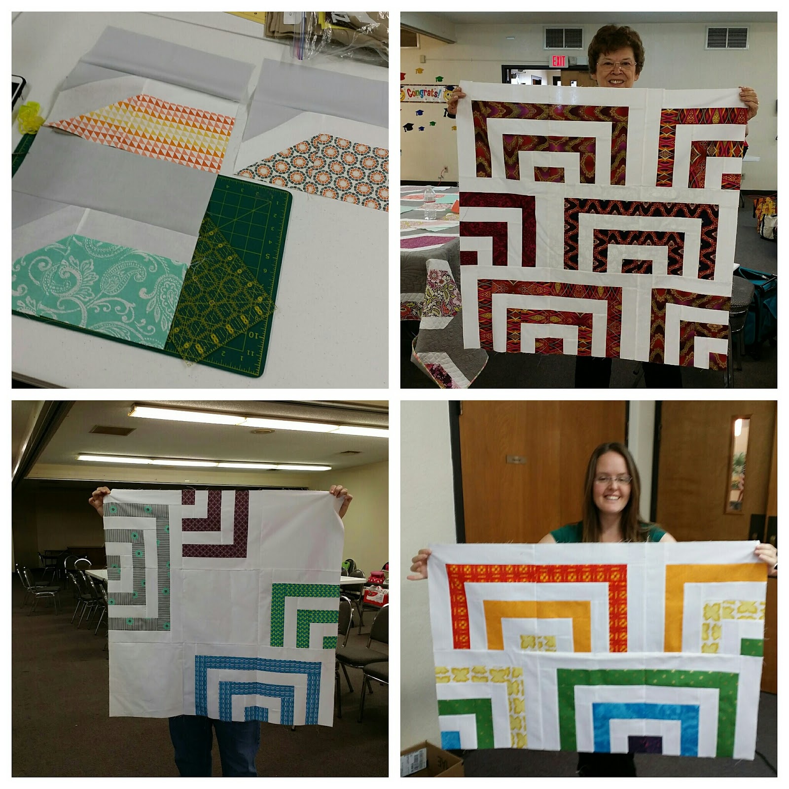 Piece N Quilt Teaching in Texas Cabin Fever 20 Modern Log Cabin