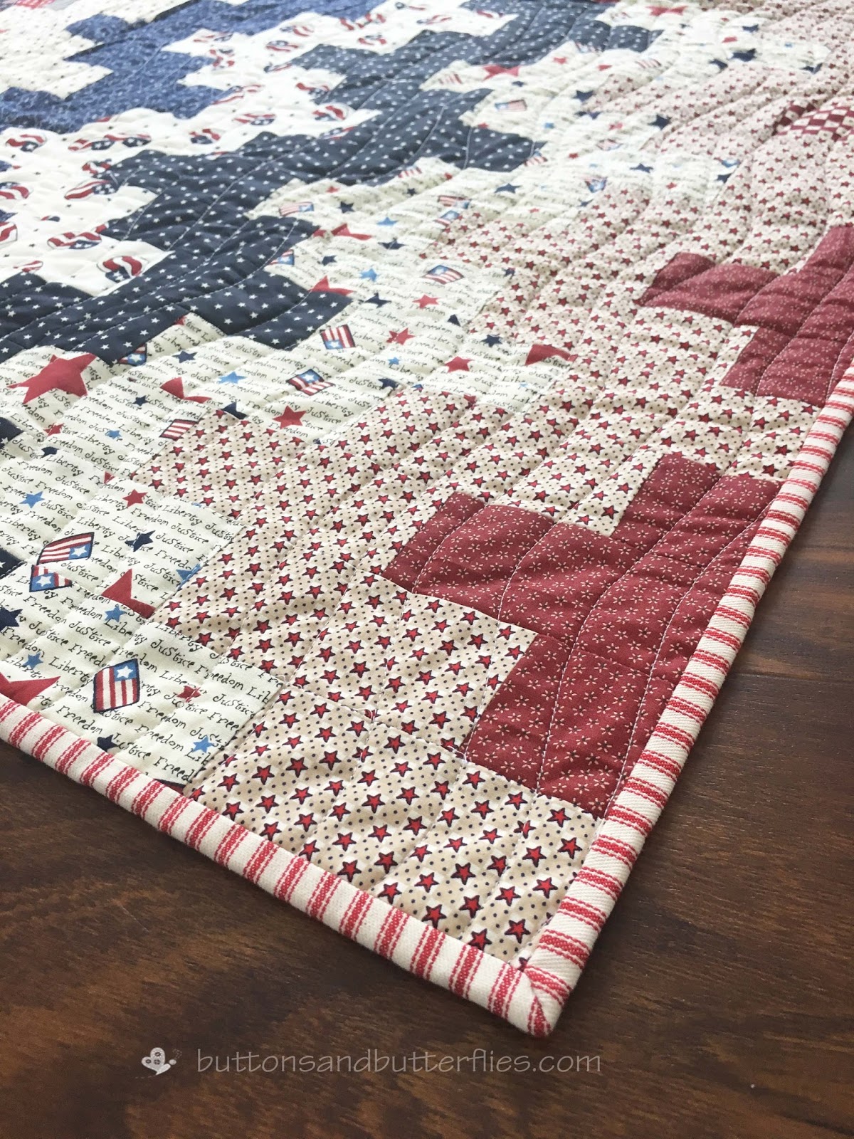 Buttons and Butterflies Independence Day {Quilt}