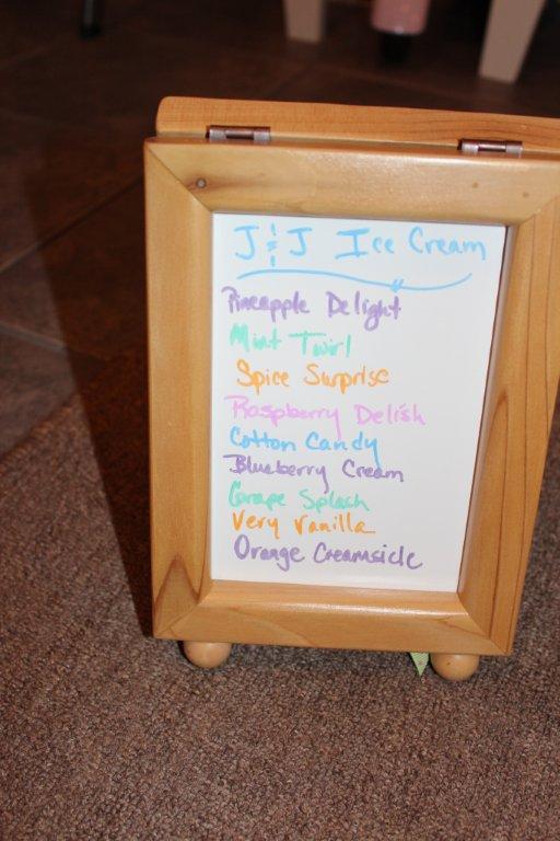 Karen Mom of Three's Craft Blog Brandy's Ice cream shop! "J & J Ice Cream"