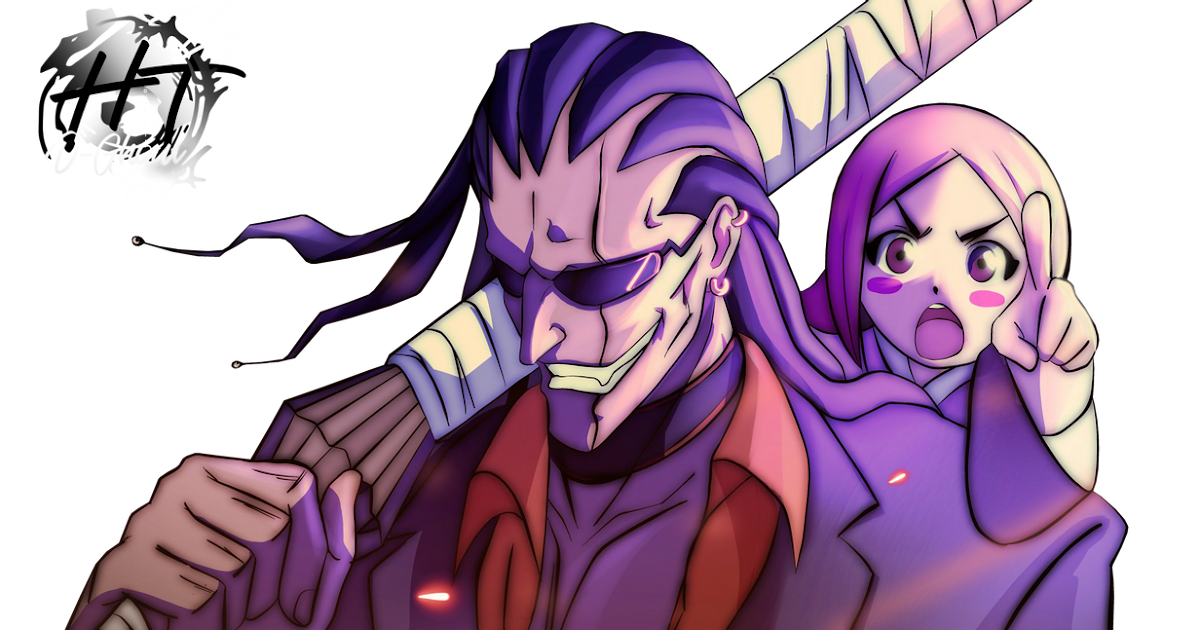 ANIME FAMILY RENDERS KENPACHI AND YACHIRU (BLEACH) RENDER BY D4RKAWAII