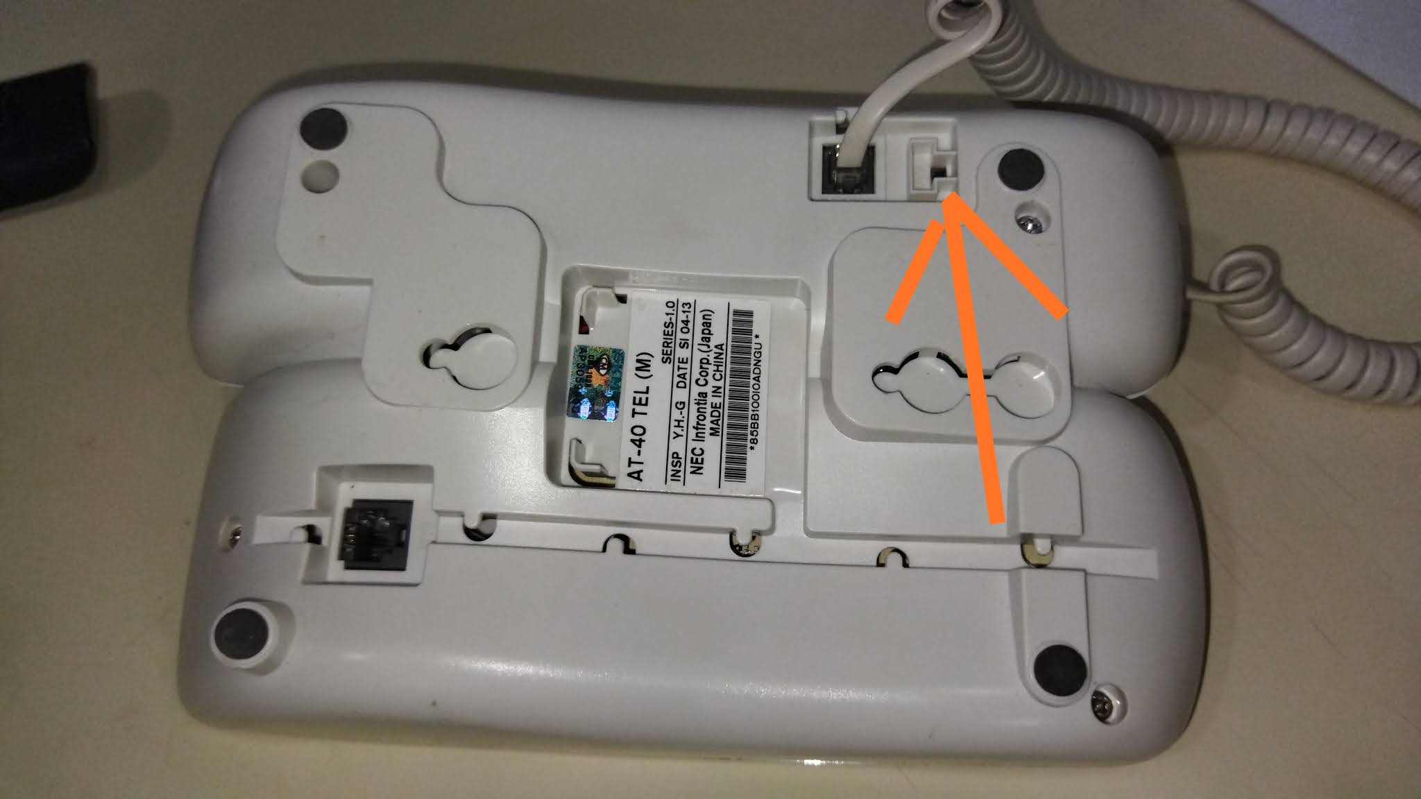 Life Begins at Forty NEC AT40 telefon keypad lock