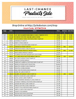 Stampin' Up! Last Chance Product Sale ~ Easy to Read List ~ www.juliedavison.com/shop