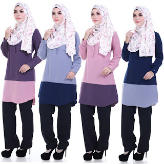 Blouse Misha terdapat dalam saiz plus size