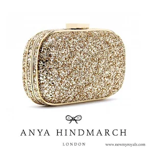 Kate Middleton carries Anya Hindmarch Marano Glitter Box Clutch
