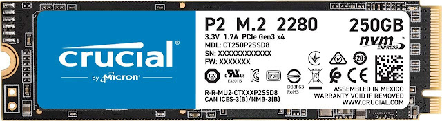Crucial P2 250GB NVMe M.2 SSD
