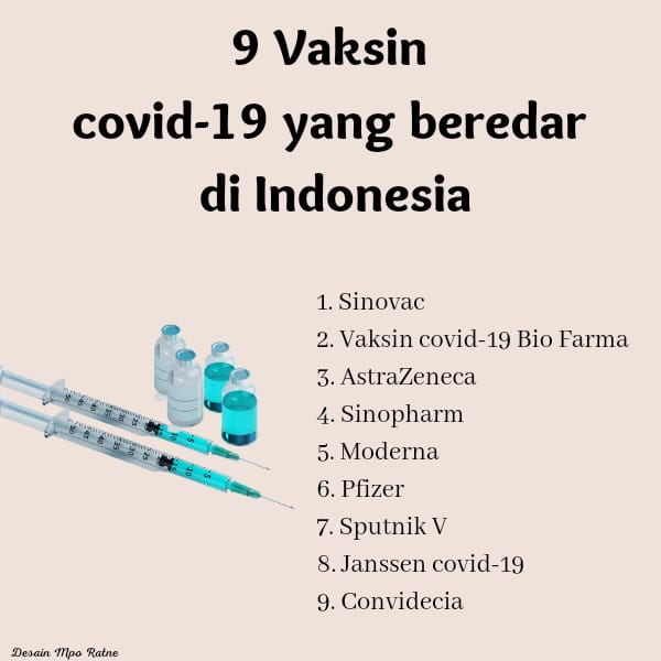 Jenis vaksin covid-19 yang beredar di indonesia