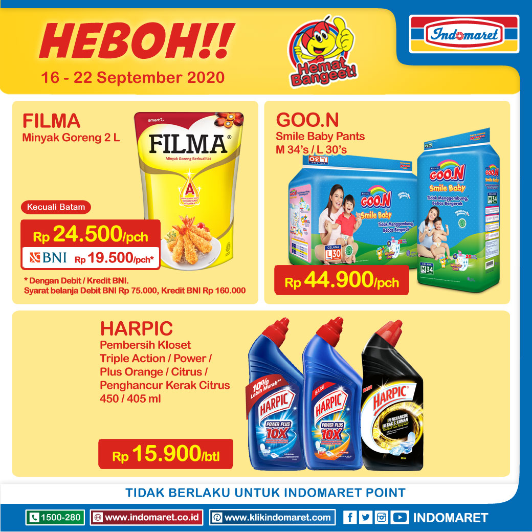 Katalog Belanja INDOMARET Promo HARGA HEBOH MINYAK MURAH dan PAMPERS