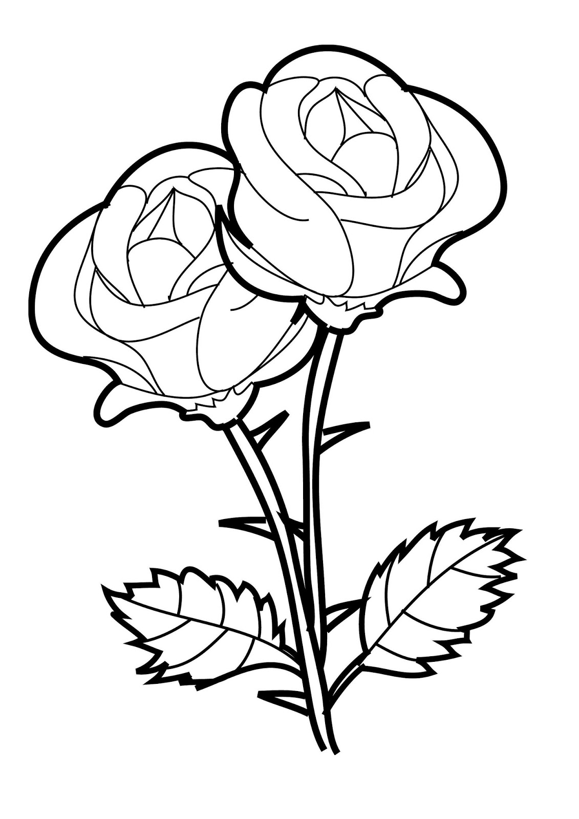 Los dibujos para colorear : Dibujos de rosas para colorear : ramos
