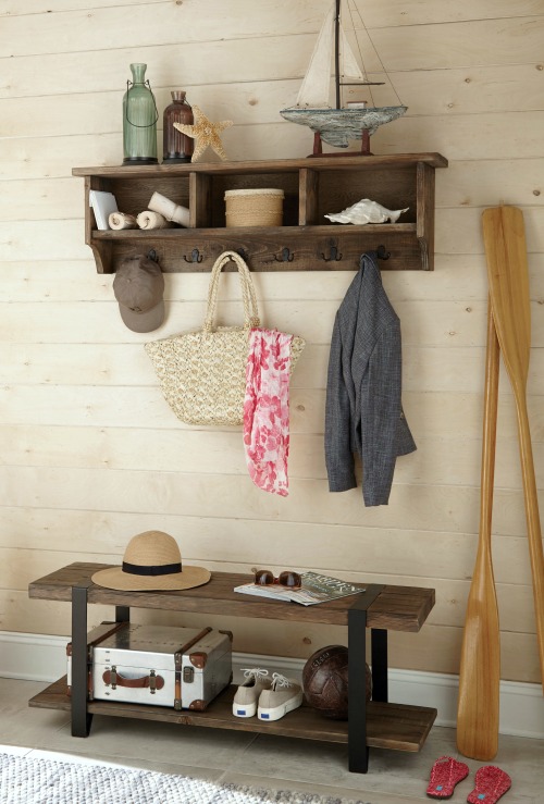 Simple Coastal Entryway Storage Ideas with Benches & Wardrobes DIY