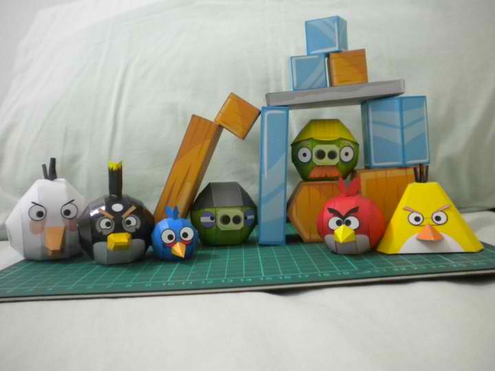 Angry Birds Bricks Papercraft Papercraft Paradise Papercrafts