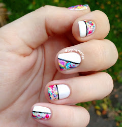half and half nails designs 1