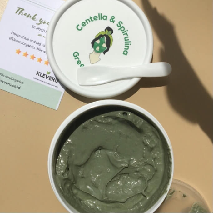 Cek Ingredients Kleveru Centella and Spirulina Green Mask SKINCAPEDIA