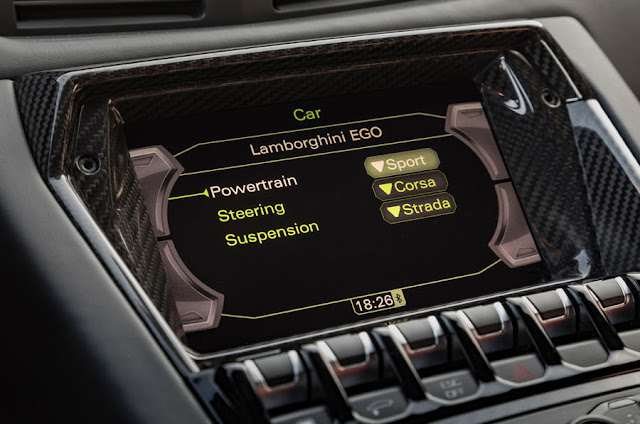 Mode Turbo: Powertrain (Sport), Steering (Corsa) and Suspension (Strada) - Model Lamborghini Aventador SVJ
