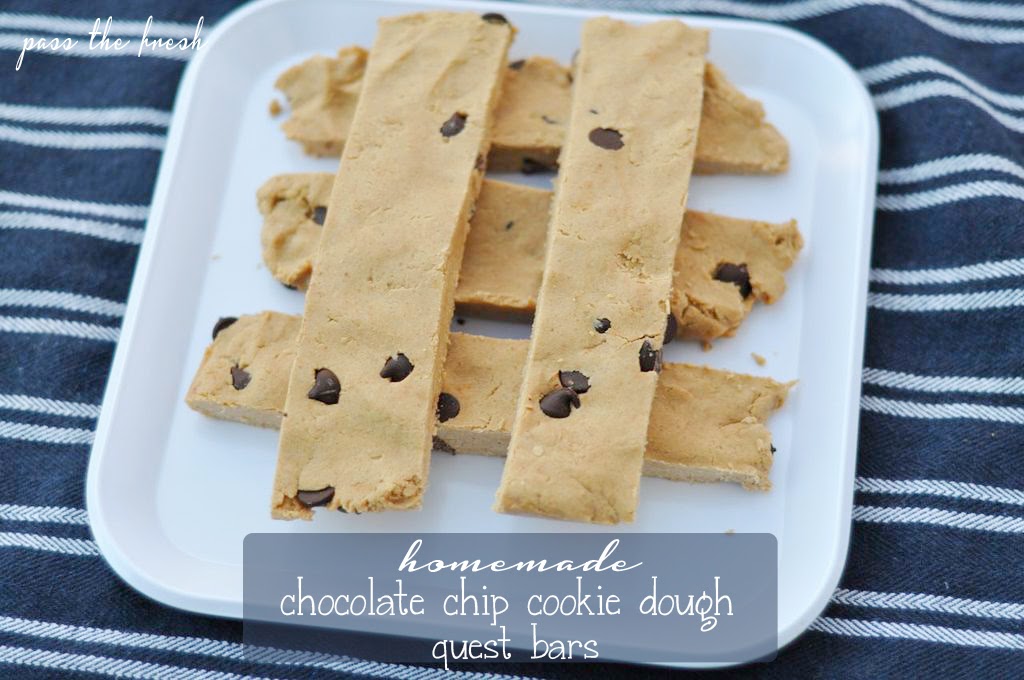 Pass the Fresh Homemade Chocolate Chip Cookie Dough Quest Bars