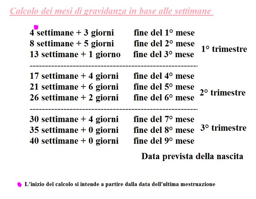 Come Calcolare I Mesi Di Gravidanza Dalle Settimane E La Data Prevista Del Parto Salute E Bellezza