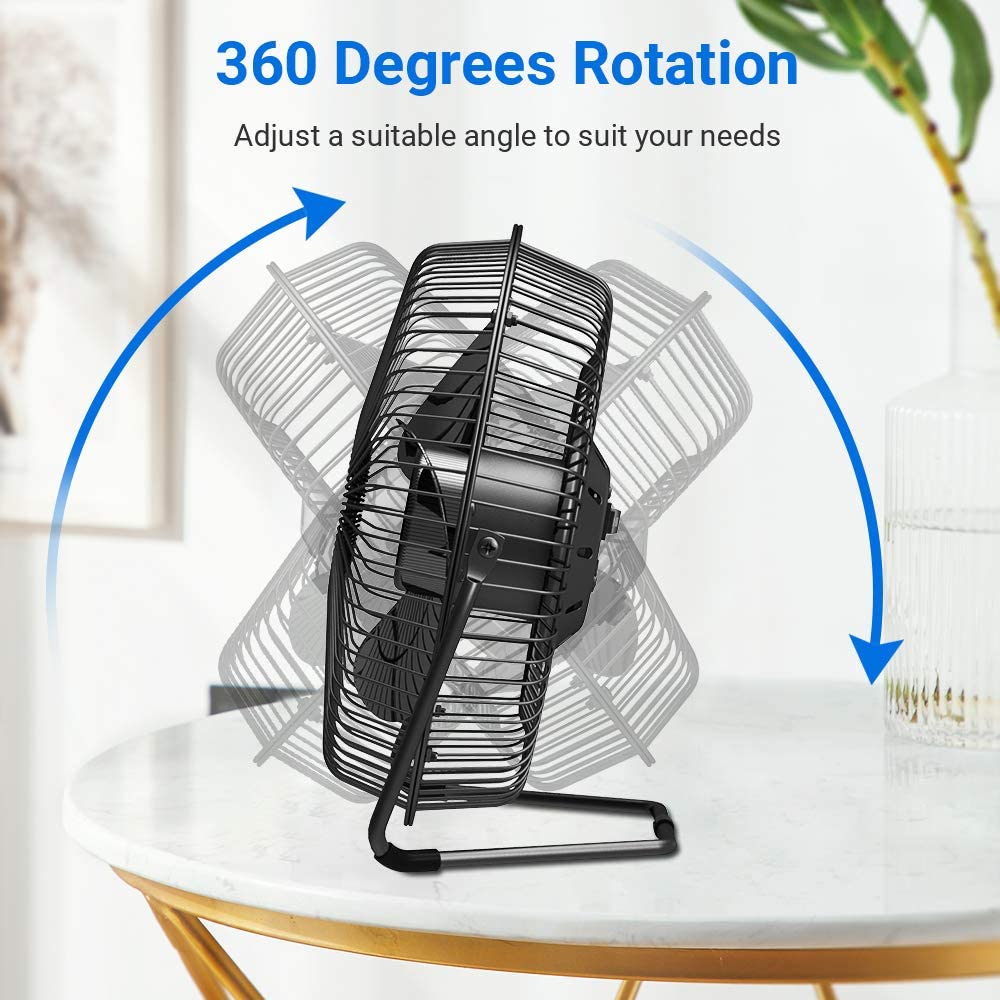 Solar Attic Fans USB Powered Desk Fan with USB Plug Quiet Portable Fan
