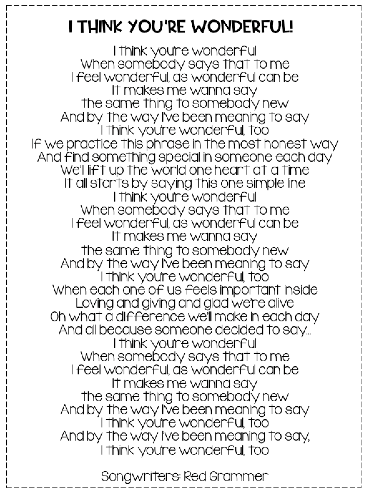 song for parents day