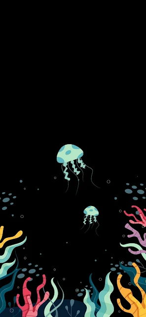 jellyfish fields cool amoled black iphone wallpaper HD
