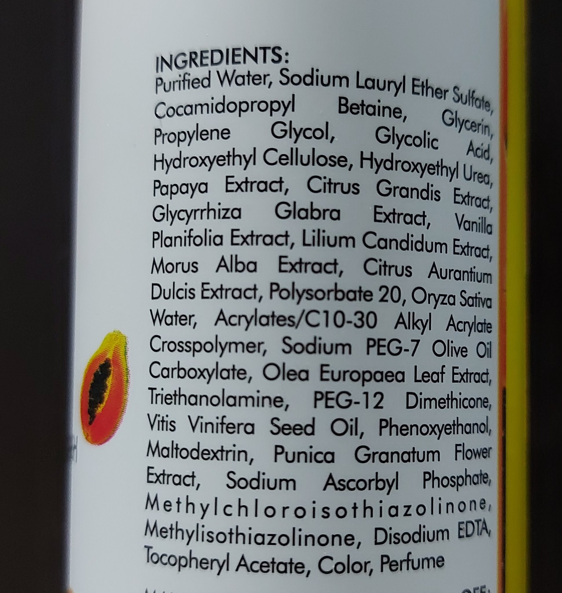 good vibes papaya brightening face wash