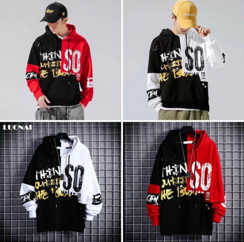 ÁO HOODIE NÓN UNISEX NAM NỮ PHỐI 2 MÀU