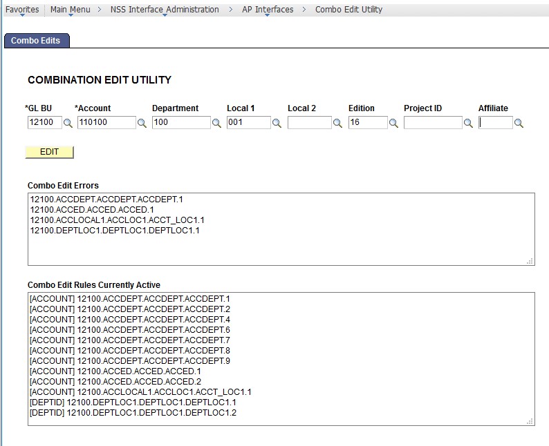 TDXBITS Bits, Bytes & Beyond Peoplesoft Dynamic Combination Edits