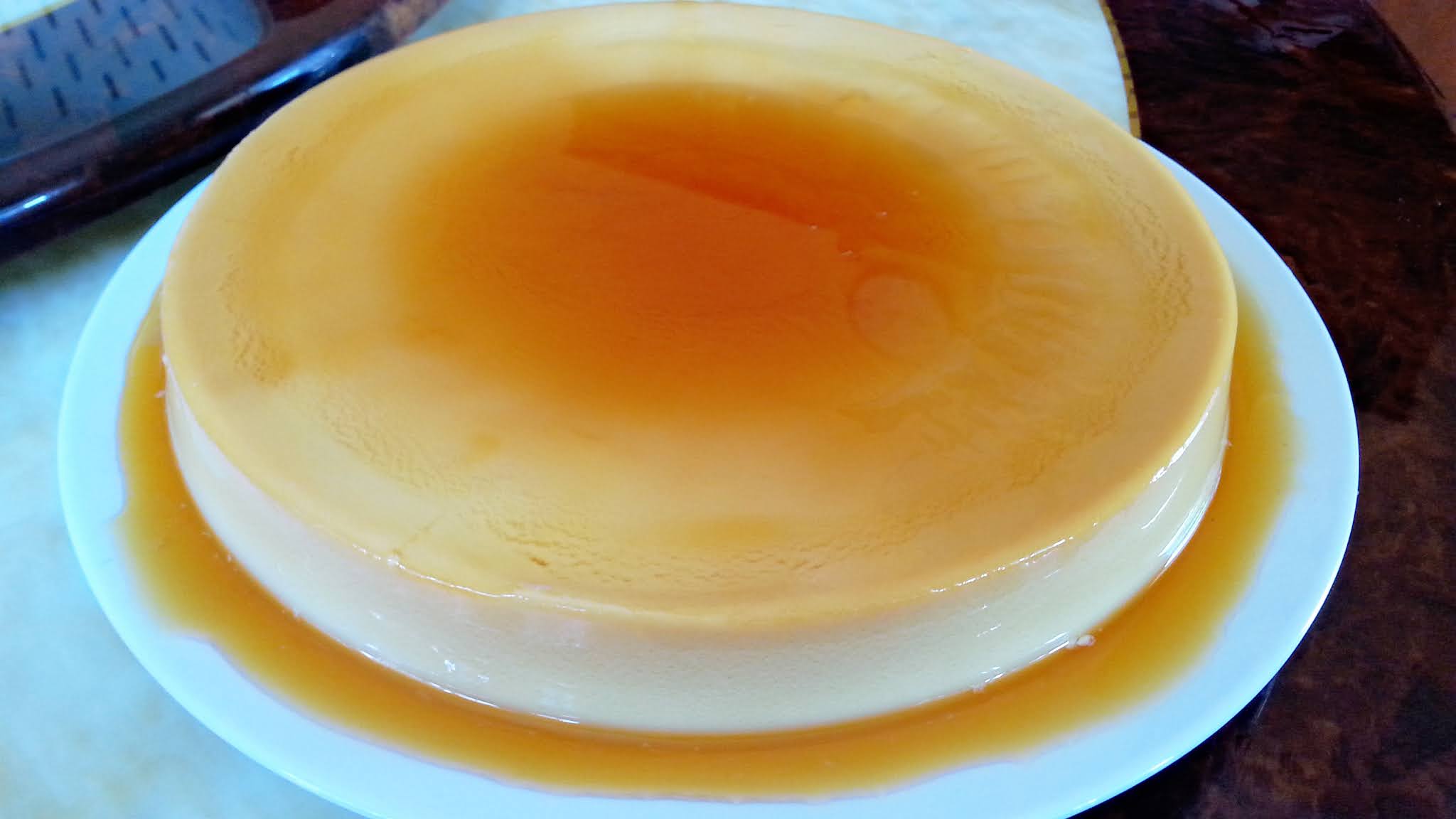 Puding karamel tanpa telur guna agar-agar tali