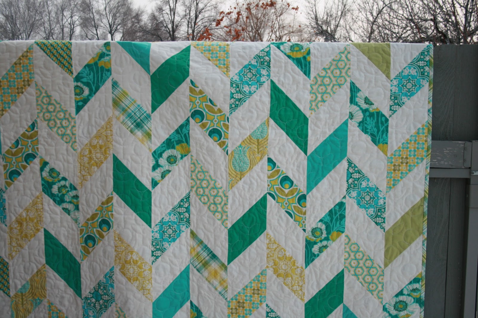 leedle deedle quilts: Checkerboard Herringbone in Notting HIll fabrics