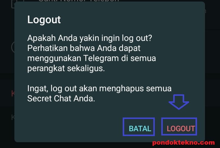 Cara Tambah Banyak Akun Di Aplikasi Telegram Serta Cara Logout Pondoktekno Com
