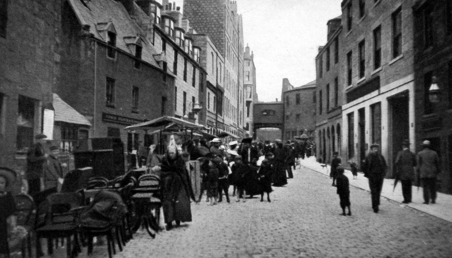 Tour Scotland Old Photograph Market On The Green Aberdeen Scotland