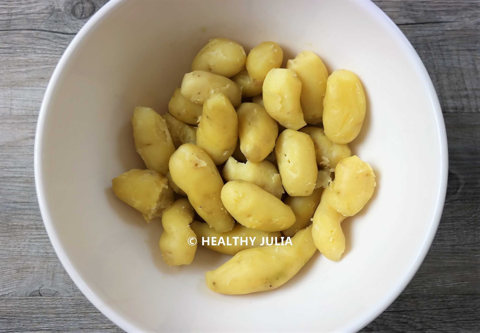ÉCRASÉE DE POMMES DE TERRE À L'HUILE D'OLIVE #VEGAN - Healthy Julia