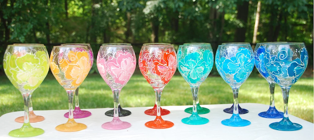 Painted Wine Glasses