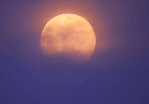 Strawberry Moon lights up night sky in Visakhapatnam