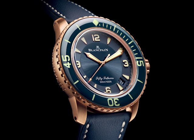 Blancpain Fifty Fathoms Automatique in red gold and ceramic dial (ref. 5015-3603C-63B) 