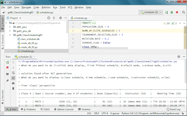 Prototype Project: Class Scheduling Application (03) + Genetic ...