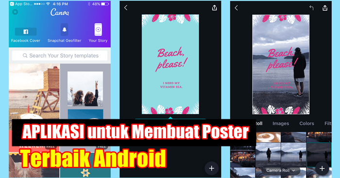5 Aplikasi  Terbaik untuk  Membuat  Poster  di Android Nuisonk