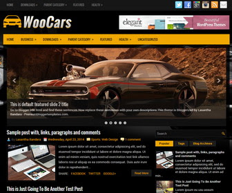 Free Download WooCars Blogger Template Otomotif,Blog
