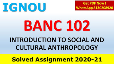 BANC 102 Solved Assignment 2020-21