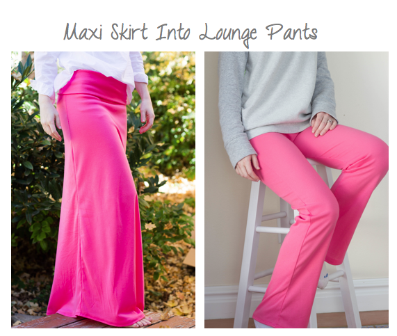 do it yourself divas DIY Maxi Skirt Into Pajama Pants