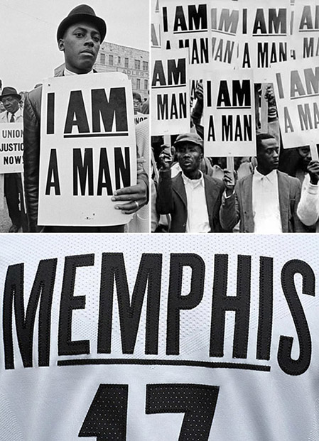 Football teams shirt and kits fan: Font Memphis Grizzlies MLK50