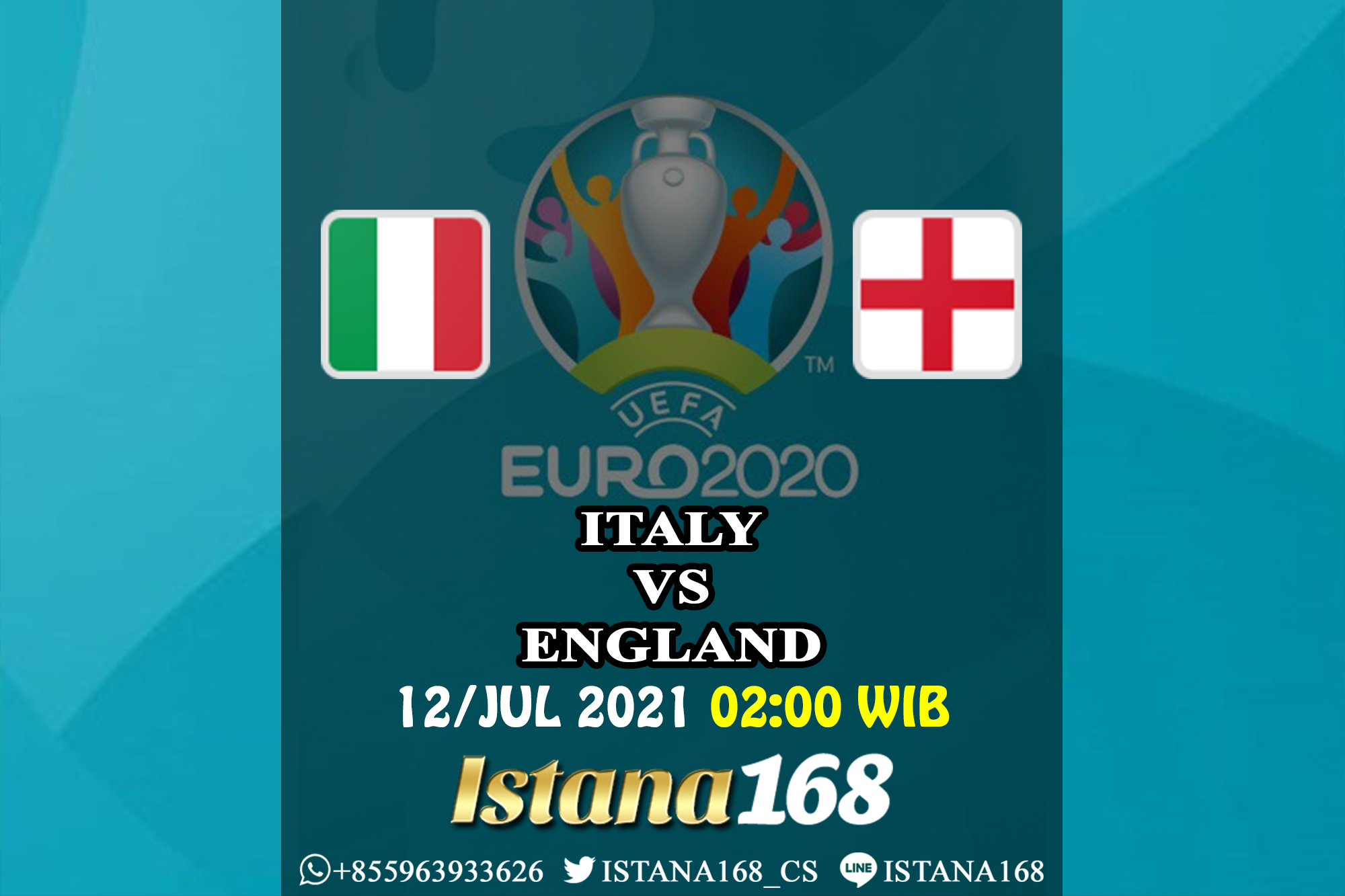 Prediksi Bola Akurat Istana168 Italia vs Inggris 12 Juli 2021