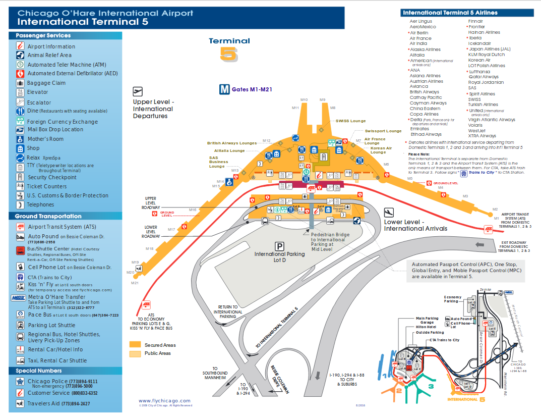 O Hare Airport Map Terminal 1 Maping Resources